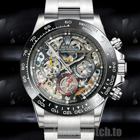 skeleton dial rolex daytona